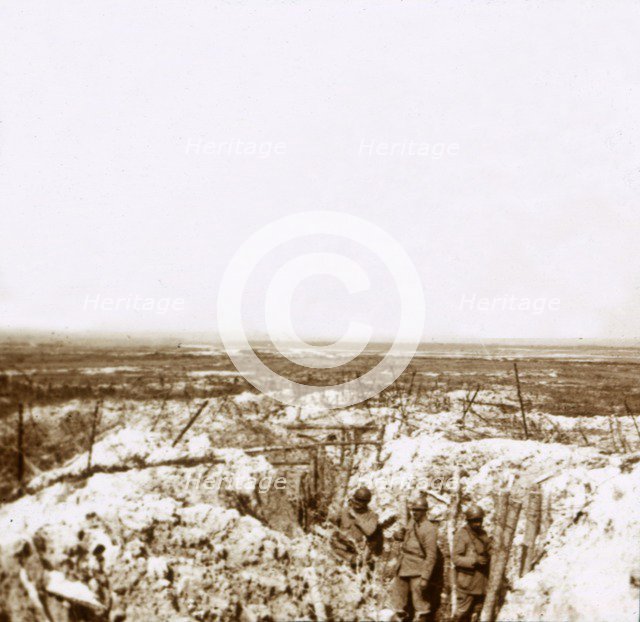 Looking towards the German front line, c1914-c1918. Artist: Unknown.