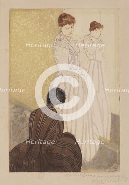 The Fitting, 1890-1891. Creator: Mary Cassatt.