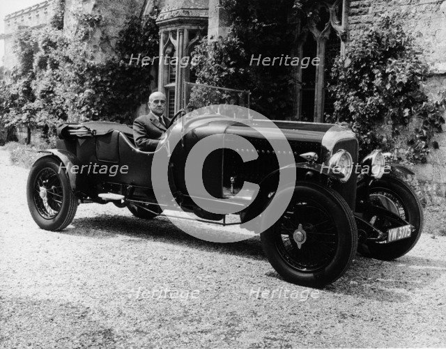 WO Bentley in the driving seat of a Bentley car. Artist: Unknown