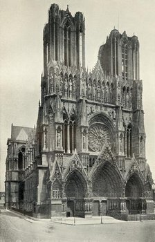 'A Great Gothic Building: The Cathedral at Rheims, Built in the 13th and 14th Centuries', c1930. Creator: Neurdein.