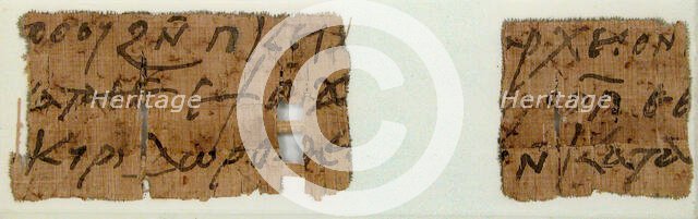 Papyri Fragments, Coptic, 7th century. Creator: Unknown.