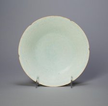 Foliate Bowl with Fish and Waves, Northern Song dynasty (960-1127), 12th century. Creator: Unknown.