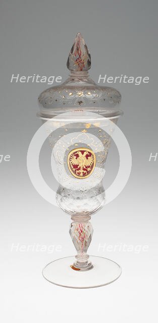 Covered Goblet, Bohemia, c. 1730. Creator: Bohemia Glass.