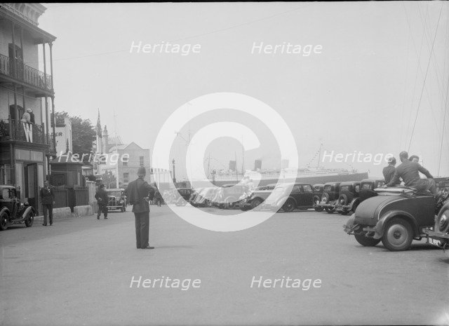 'RMS Queen Mary' passing Cowes, Isle of Wight, August 1936. Creator: Kirk & Sons of Cowes.