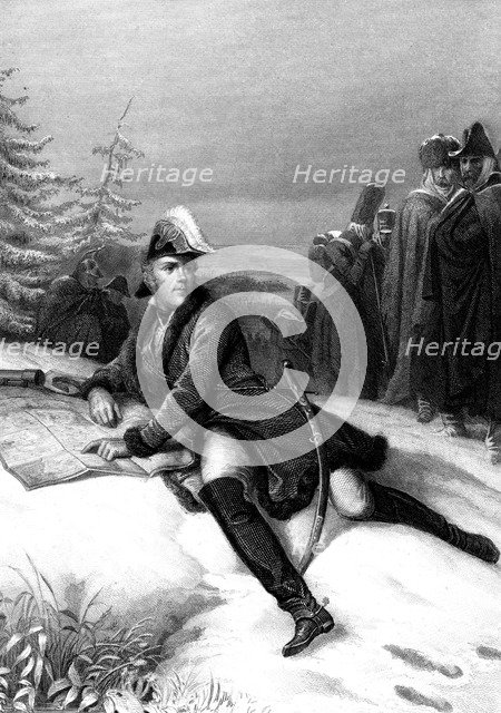 Marshal Ney, French soldier of the Napoleonic Wars, (19th century).Artist: Paul Girardet