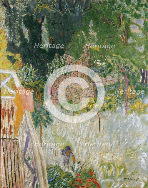 The balcony in Vernonnet, c. 1920.