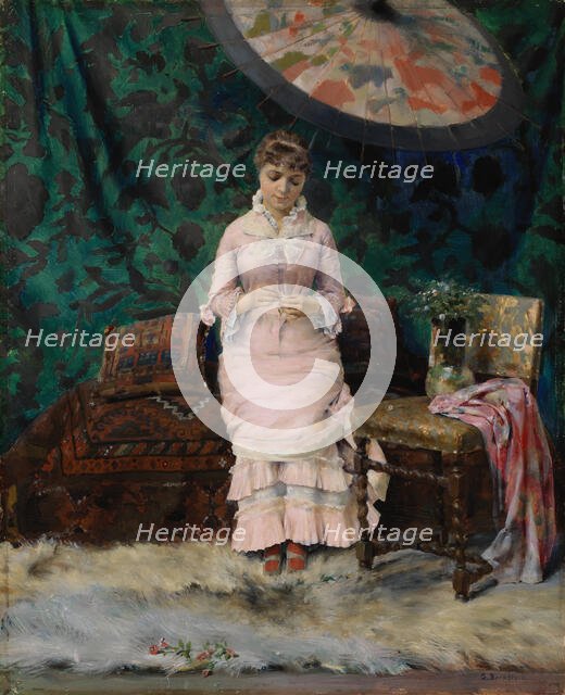 Yes-No, Pause in the Studio, 1879. Creator: Gunnar Berndtson.