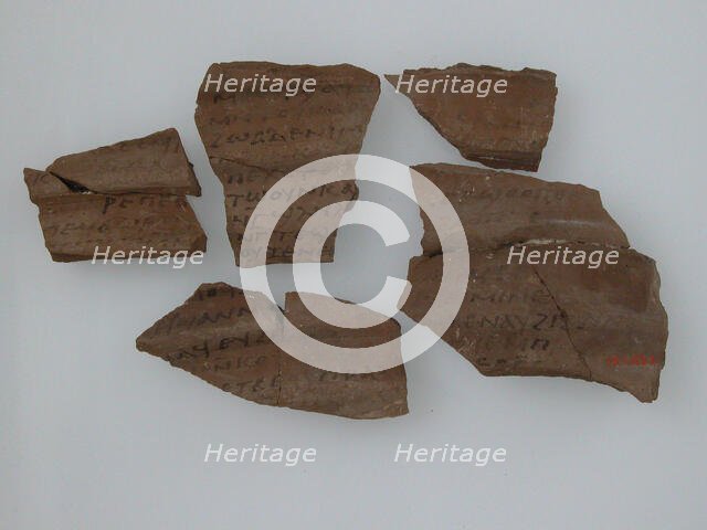 Ostrakon, Coptic, ca. 600. Creator: Unknown.