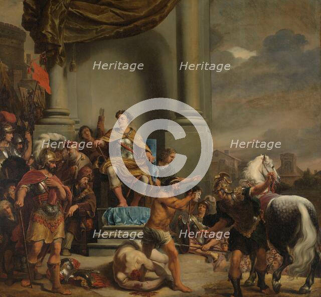 Consul Titus Manlius Torquatus Orders the Beheading of his Son, 1661-1663. Creator: Ferdinand Bol.