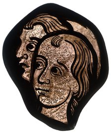 Glass Fragment, French, 1200-1215. Creator: Unknown.