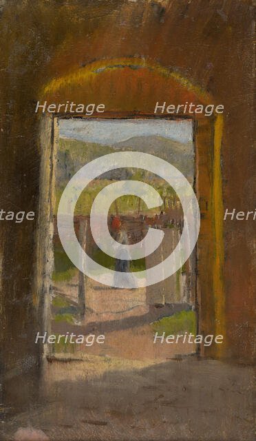 View from the Yard, 1880-1900. Creator: Ladislav Mednyanszky.