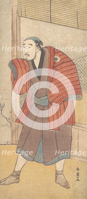 Onoe Matsusuke as a Servant Standing Beside a House, ca. 1793?. Creator: Katsukawa Shun'ei.