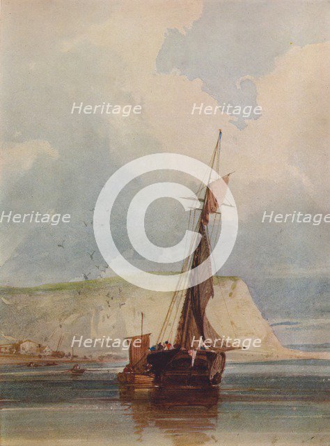 'Fishing Boats of the Headland', c1841. Artist: William Callow.