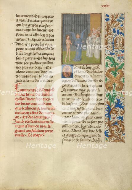 The Happy Crowds of the Faithfully Married; Les Visions du chevalier Tondal, 1475. Creator: Simon Marmion.