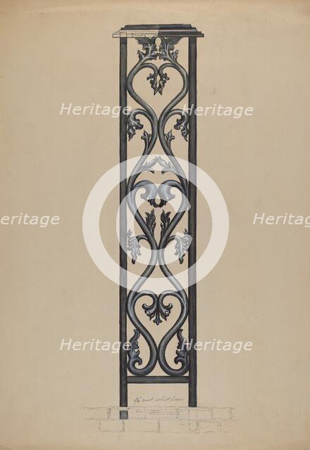 Fence Post, c. 1937. Creator: Albert Eyth.