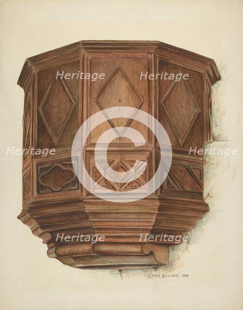 Pulpit, 1938. Creator: Ethel Dougan.