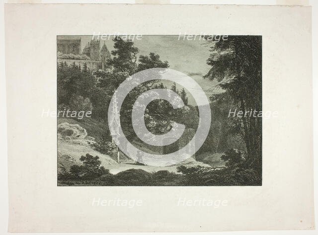 Pilgrim in the Woods, 1825. Creator: Karl Blechen.