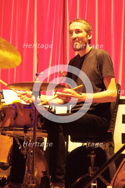 James Maddren, Battle Jazz Festival, Battle, East Sussex, July 2023. Creator: Brian O'Connor.