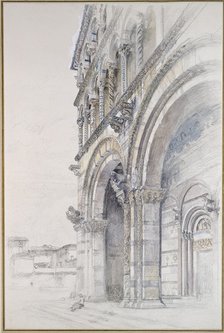 The Duomo of San Martino, Lucca, July-August 1874. Artist: John Ruskin.