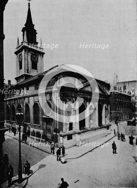 Church of St Lawrence, Jewry, City of London, c1910 (1911). Artist: Unknown.