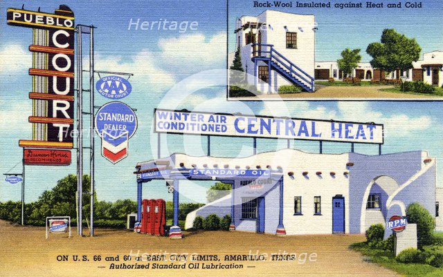 Pueblo Court, Amarillo, Texas, USA, 1940. Artist: Unknown