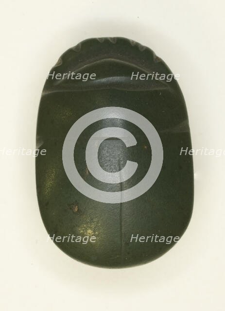 Scarab: Uninscribed, Egypt, Middle Kingdom-Late Period, Dynasties 12-26 (about 1985-525 BCE). Creator: Unknown.