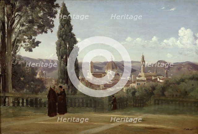 View of Florence from the Boboli Gardens, ca 1835-1840.