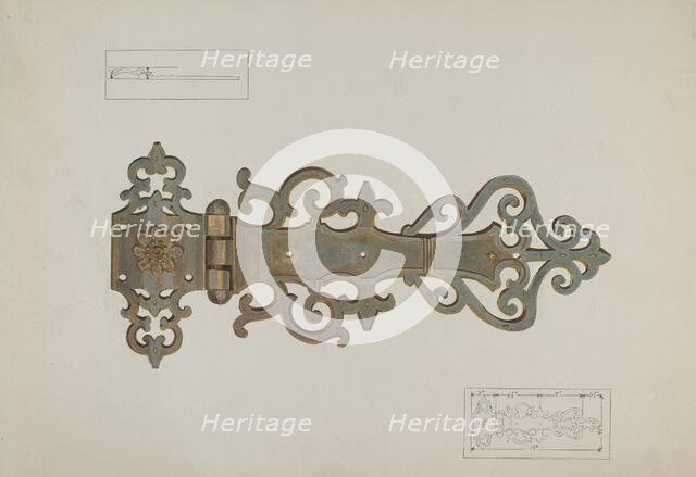 Hinge, c. 1937. Creator: Verna Tallman.