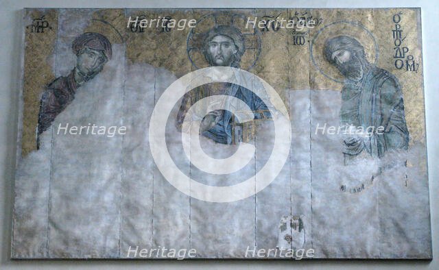 Painted Copy of Deesis Mosaic, Byzantine, early 20th century (original dated 13th century). Creator: Unknown.