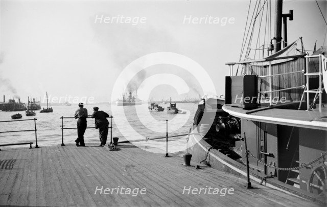 Shipping on the River Thames at Gravesend Reach, Kent, c1945-c1965. Artist: SW Rawlings
