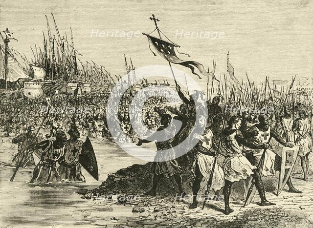 'Louis IX. Landing In Egypt', (1249), 1890. Creator: Unknown.