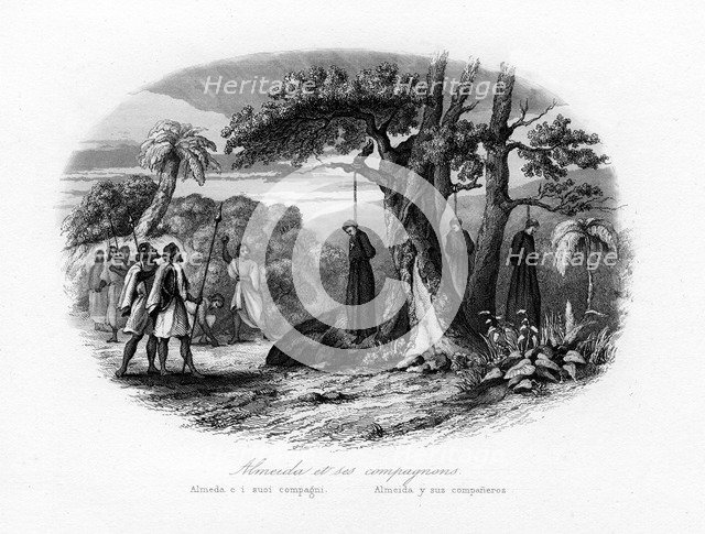 Martyrdom of Almeida and his companions, c1840. Artist: N Remond