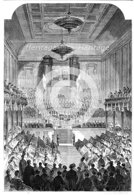 The Duke of Leinster presenting prizes to the children of the Masonic Female Orphan..., 1862. Creator: Unknown.