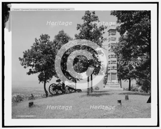 Towards Orchard Knob from Missionary Ridge, Tenn., c1902. Creator: William H. Jackson.