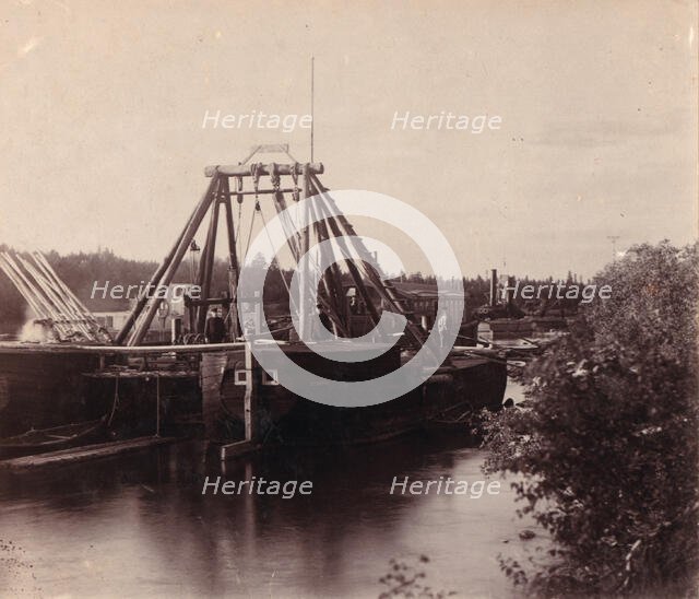 Stone-lifting machine number two [Russian Empire], 1909. Creator: Sergey Mikhaylovich Prokudin-Gorsky.