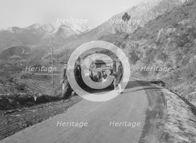 Talbot 14/45 of Kitty Brunell at the Monte Carlo Rally, Caithness, Scotland, 1929. Artist: Bill Brunell.