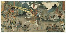 'Battle', from the series '47 Faithful Samurai', 1850-1880. Artist: Utagawa Yoshitora