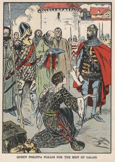 'Queen Philippa Pleads for the Men of Calais', 1346 (early 20th century). Artist: Unknown