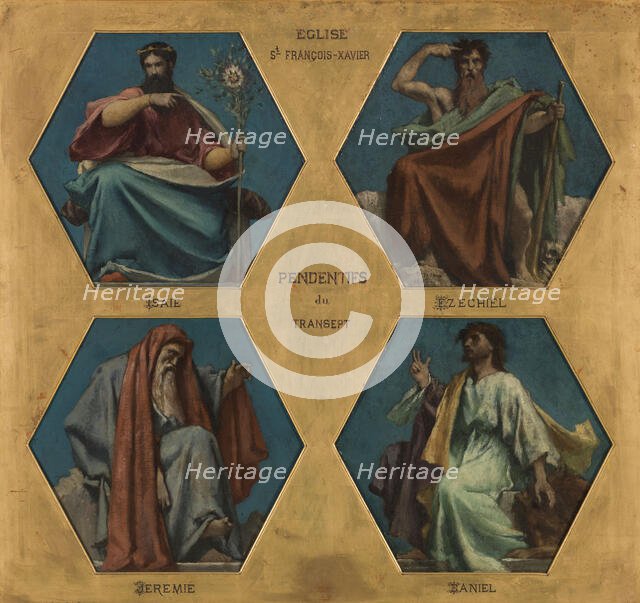 Esquisse pour l'église Saint François Xavier : Isaïe, 1875. Creator: Jules Elie Delaunay.