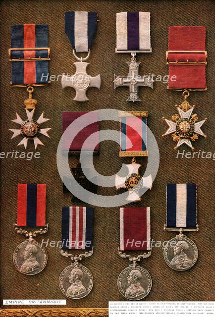 'Decorations de Guerre; Empire Britannique', 1917. Creator: Unknown.