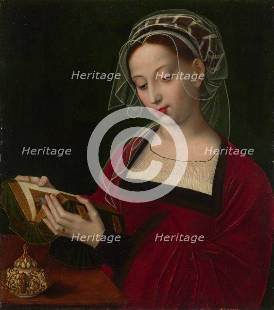 Mary Magdalene Reading, c. 1525. Artist: Benson, Ambrosius (1495-1550)