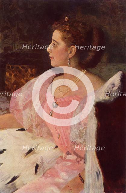 'Portrait of Mme Golovina', 1896, (1965). Creator: Il'ya Repin.