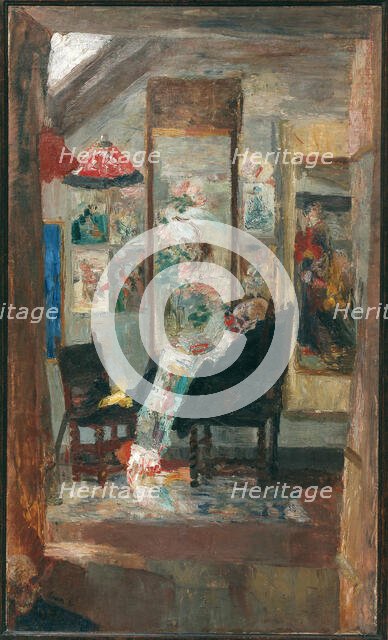 Squelette regardant chinoiseries, 1885. Creator: Ensor, James (1860-1949).