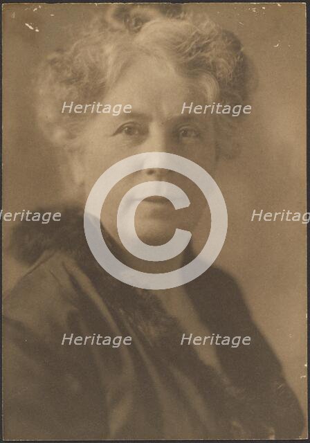 Portrait of a Woman with Fur Collar, 1907-1943. Creator: Louis Fleckenstein.