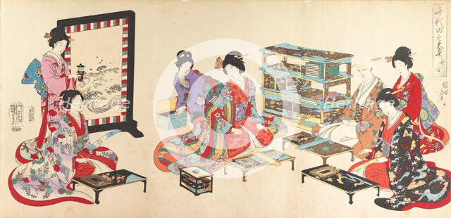 Chiyoda Castle (Album of Women), 1895., 1895. Creator: Chikanobu Yoshu.