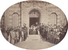 Asile Impérial de Vincennes: le 15 Août, le Salut à l'Empereur, 1859. Creator: Charles Nègre.