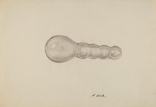 Glass Darning Ball, c. 1941. Creator: Paul Ward.