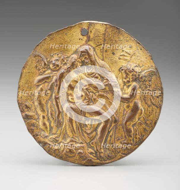 Pieta with Two Cherubs, c1600. Creators: Circle of Alessandro Abondio, Circle of Antonio Abondio.