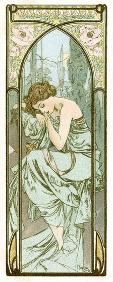 'Repose of Night', 1899. Artist: Alphonse Mucha