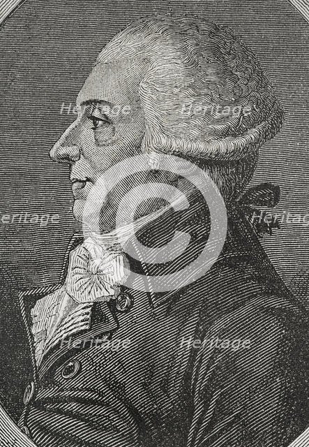 Portrait of Louis-Bernard Guyton de Morveau (1737-1816), French chemist and politician, 1876. Creator: Pannemaker.